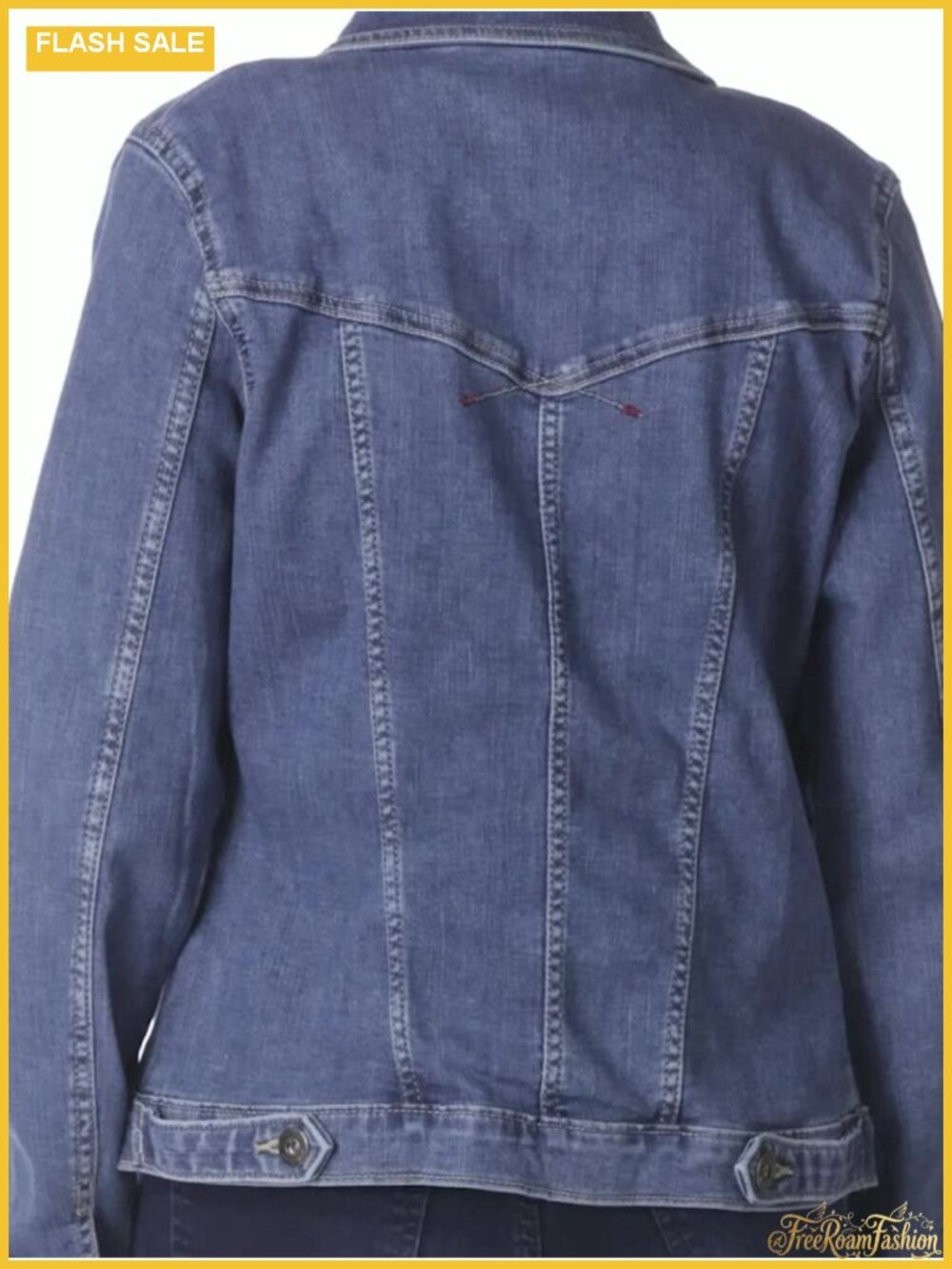 Classic Stretch Denim Jacket with Pockets - Picture 5 of 5
